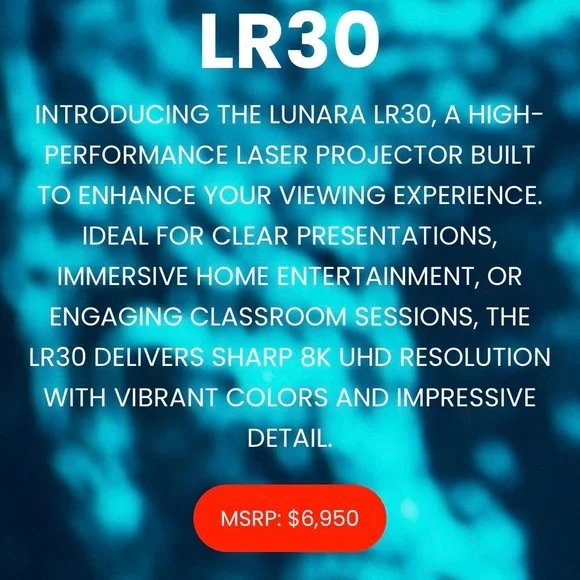 LR30 Black Portable Projector + gift - Picture 4 of 5